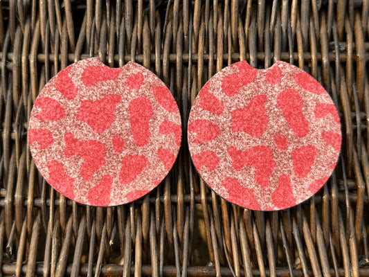 Pink & Gold Car Coasters