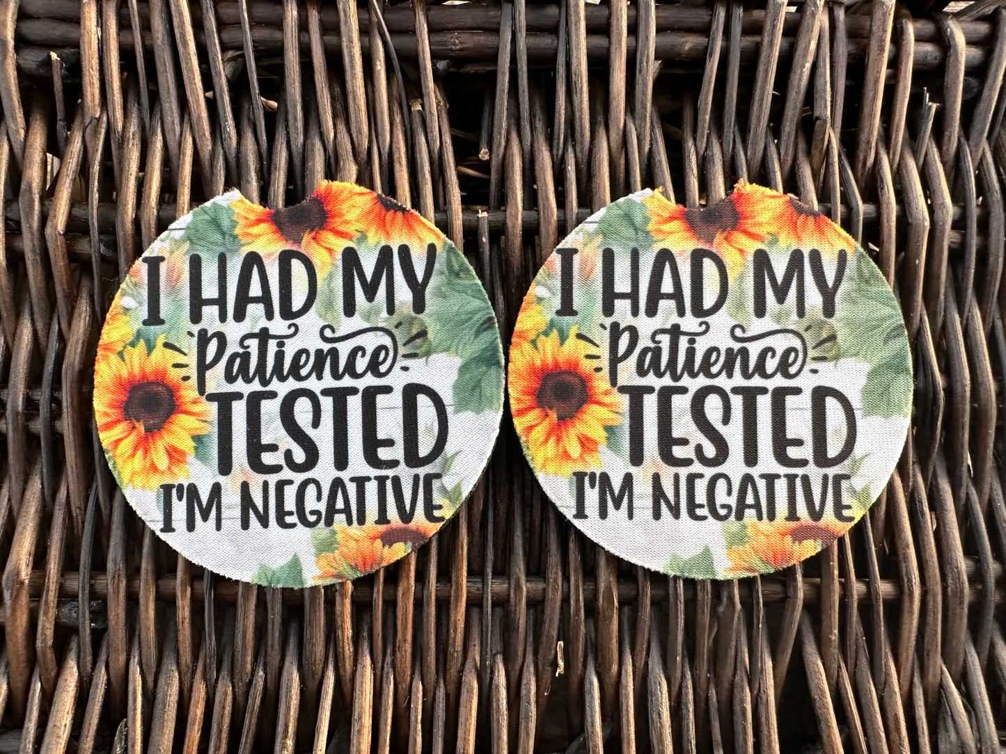 I Had My Patience Tested Car Coasters