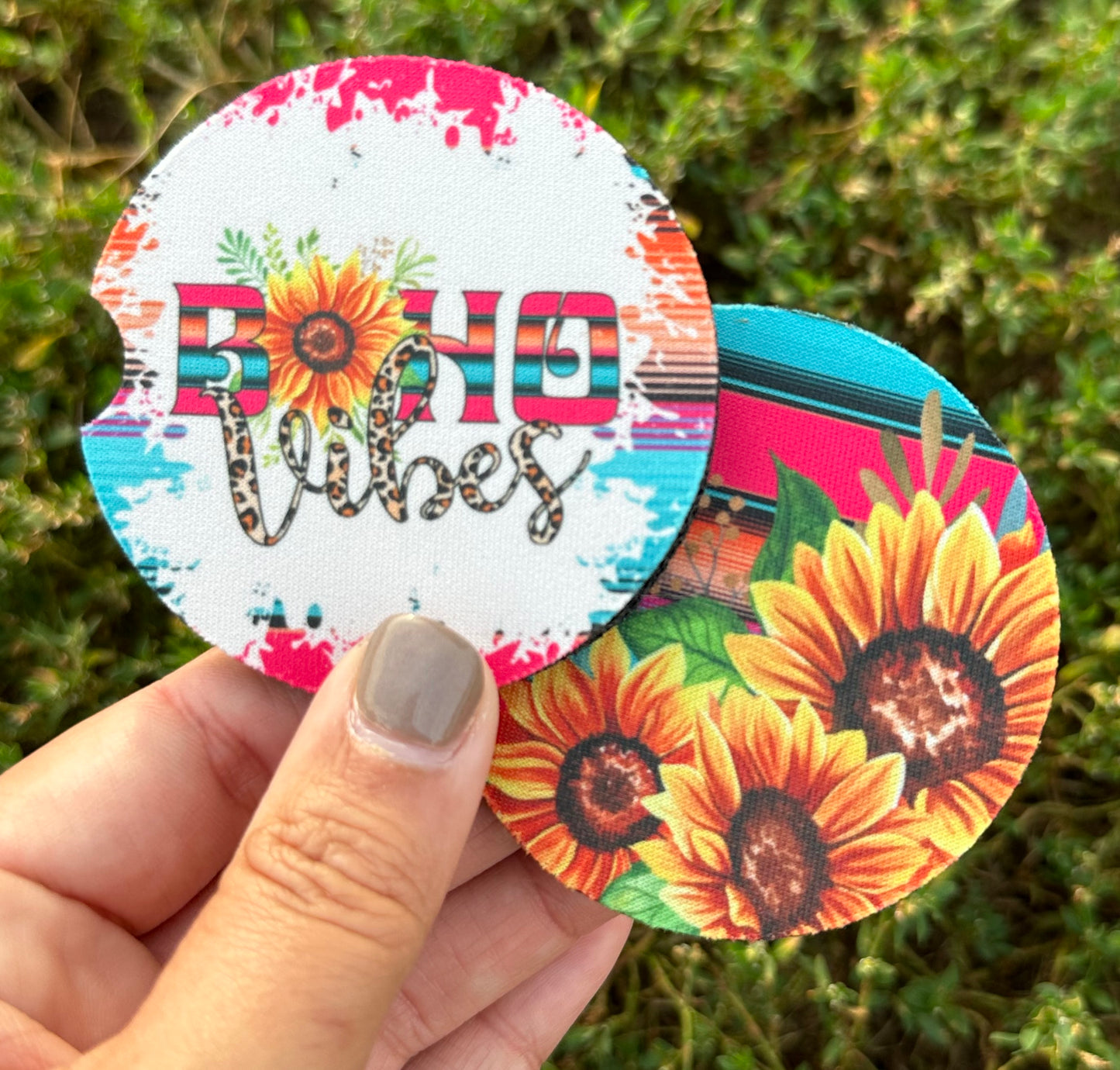 Boho Vibes Car Coasters