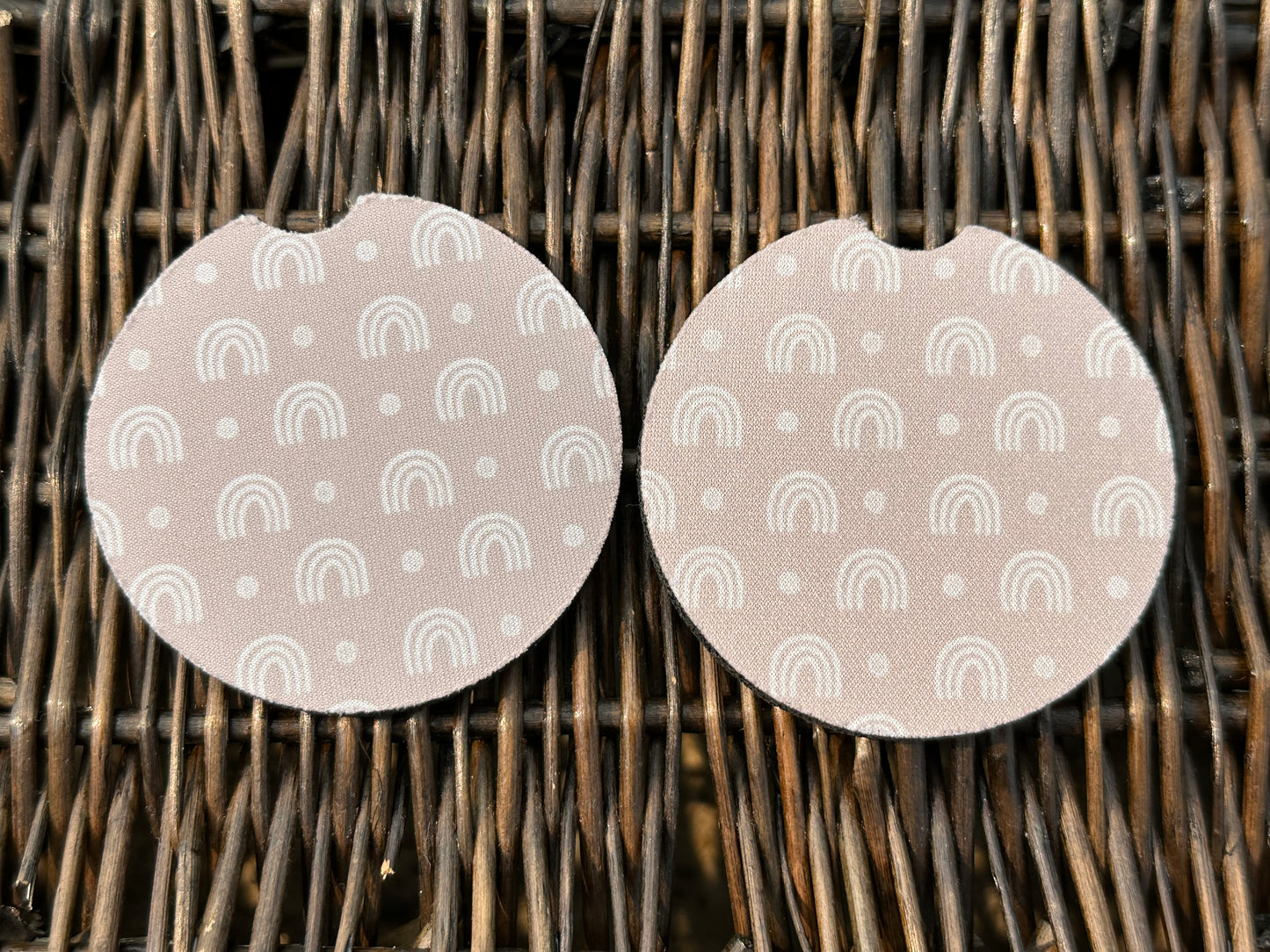 Tan Rainbow Car Coasters