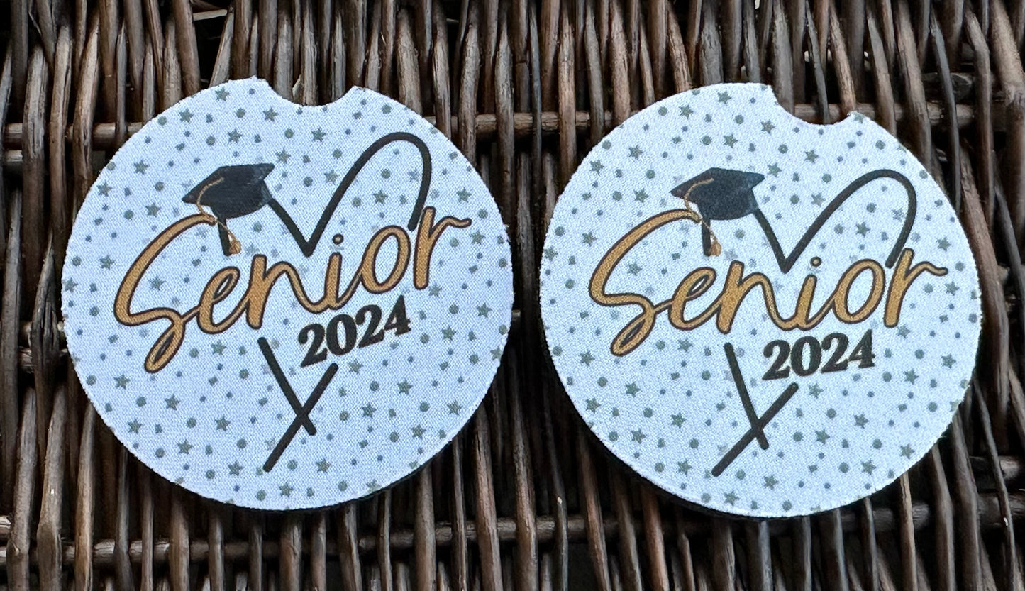 Senior 2024 Car Coasters