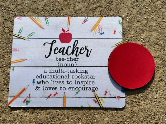 Teacher Mouse Pad & Coaster Set