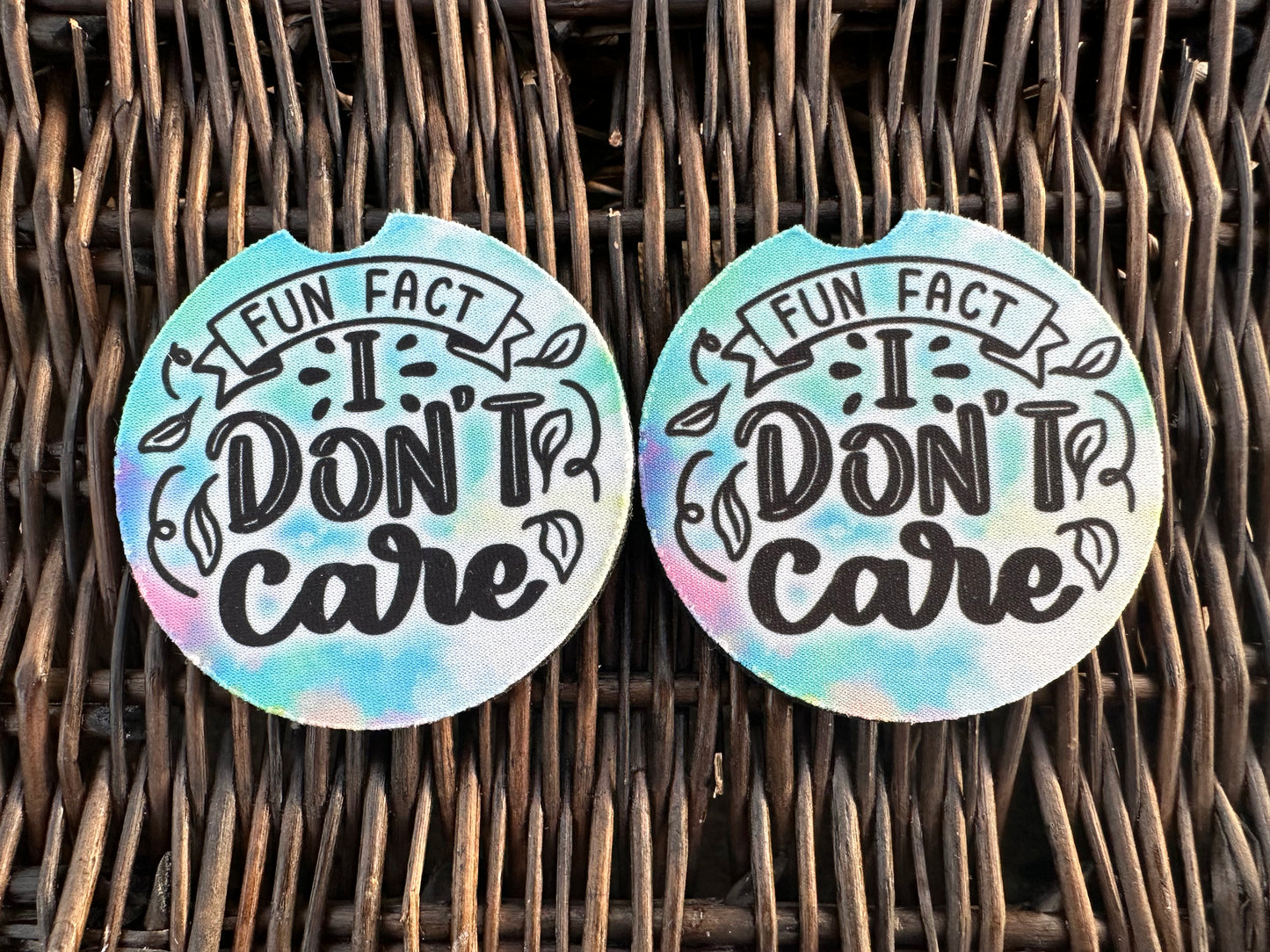 Fun Fact I Don’t Care Car Coasters