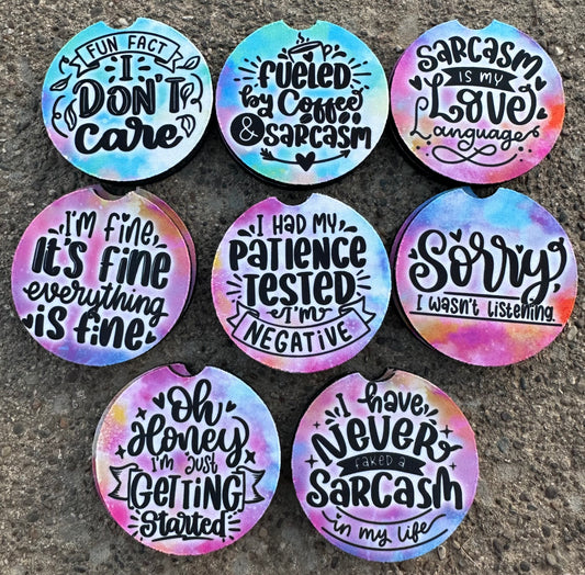 Sarcastic Car Coaster Bundle (8)