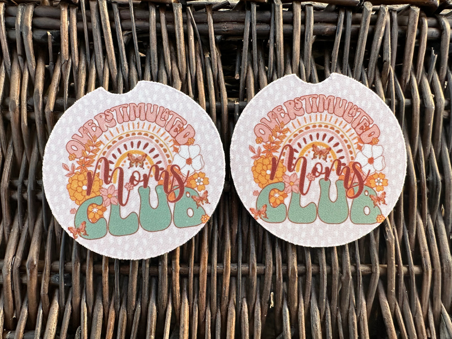 Overstimulated Moms Club Car Coasters