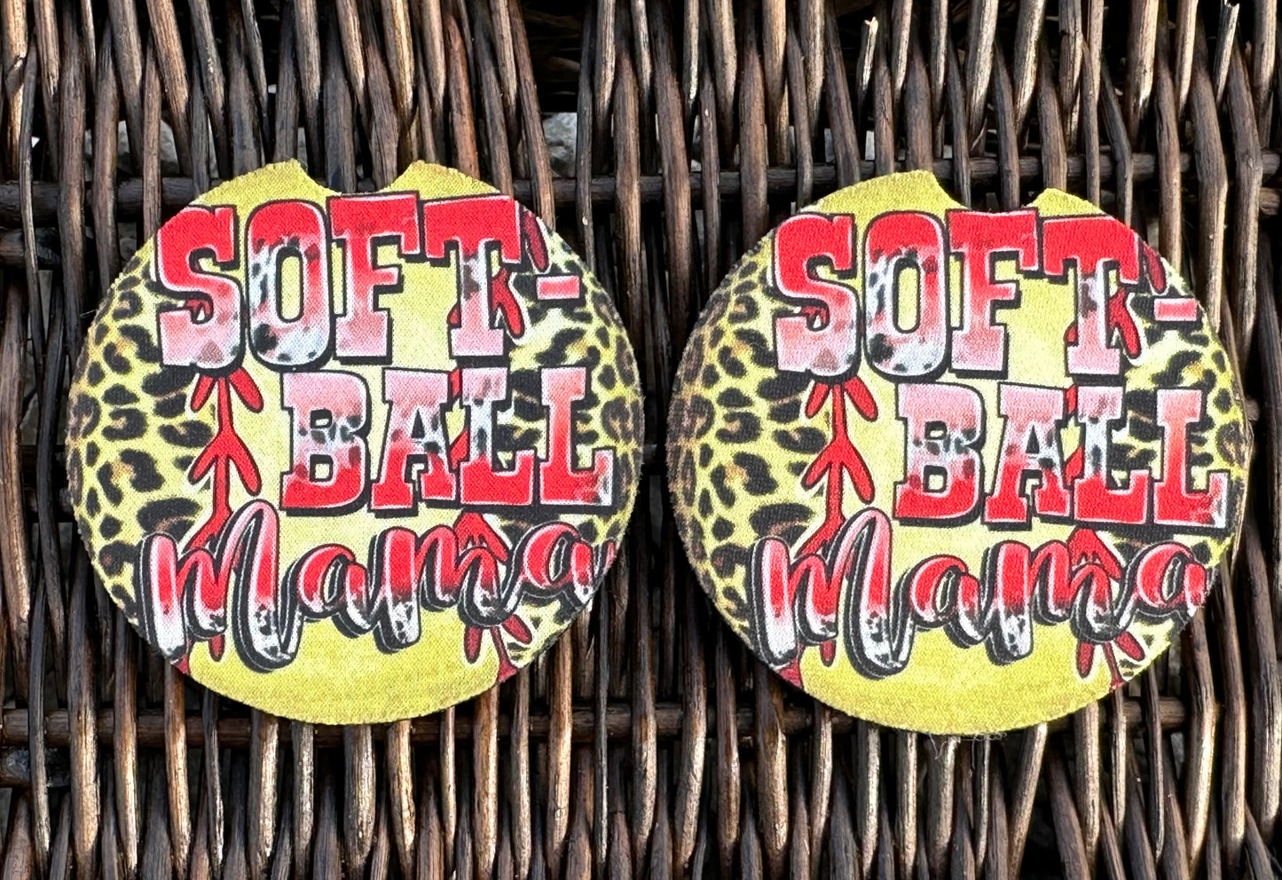 Softball Mama Car Coasters