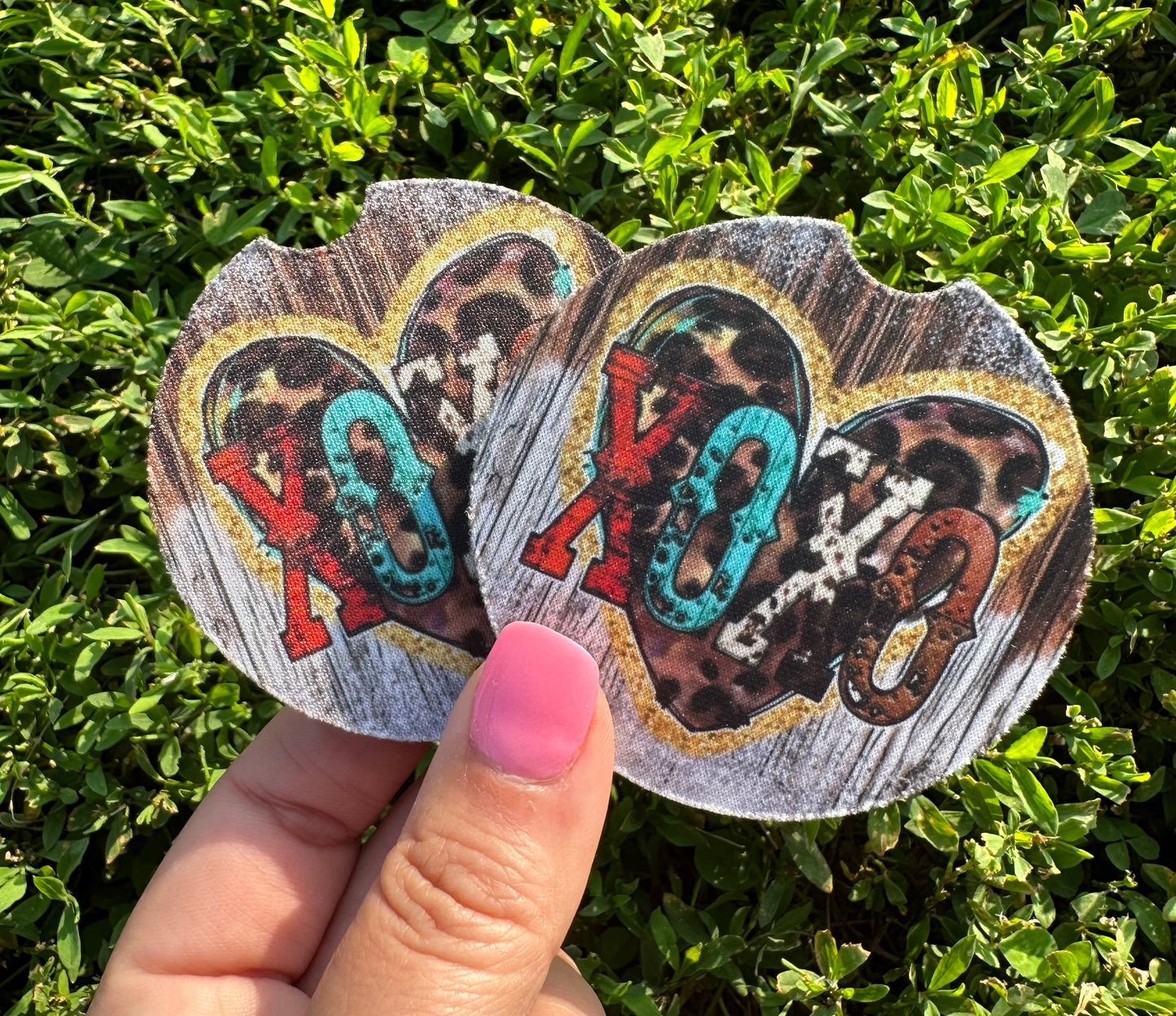 XOXO Heart Car Coasters
