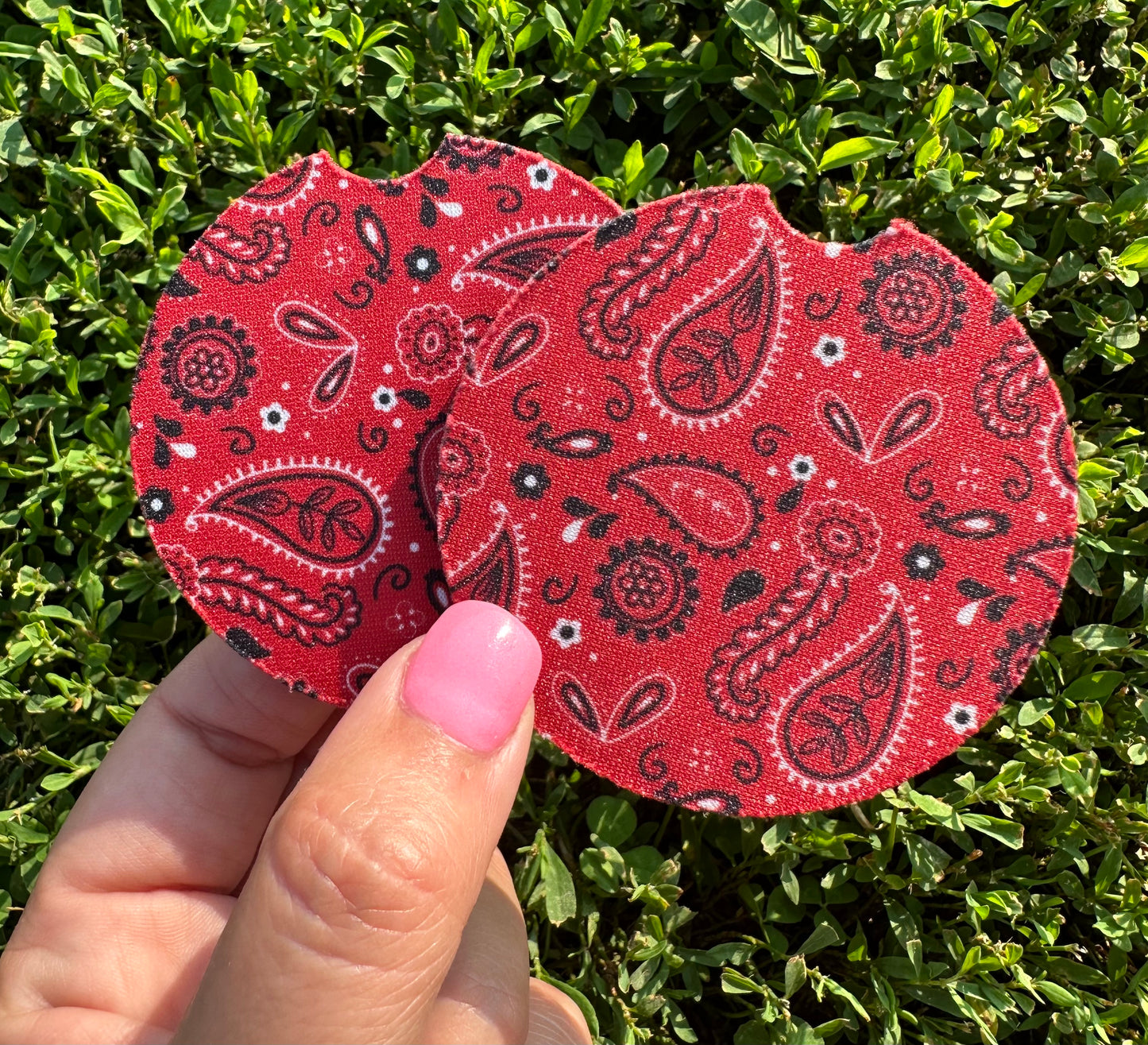 Red Bandana Car Coasters