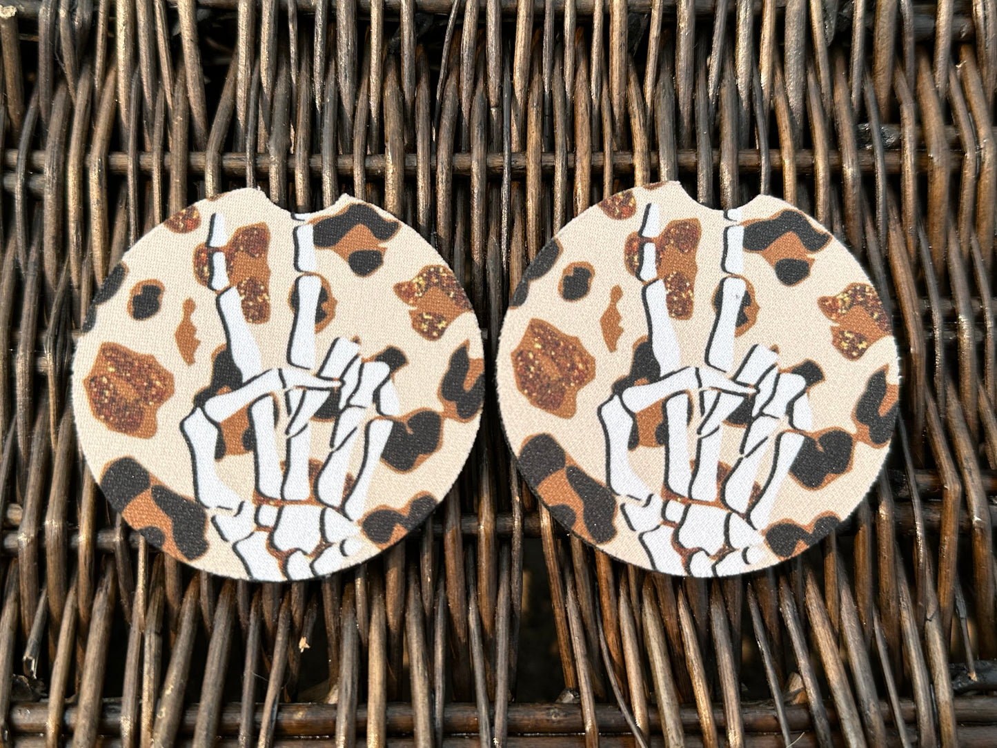 Skeleton Hand Car Coasters