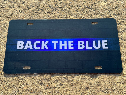 Back The Blue License Plate