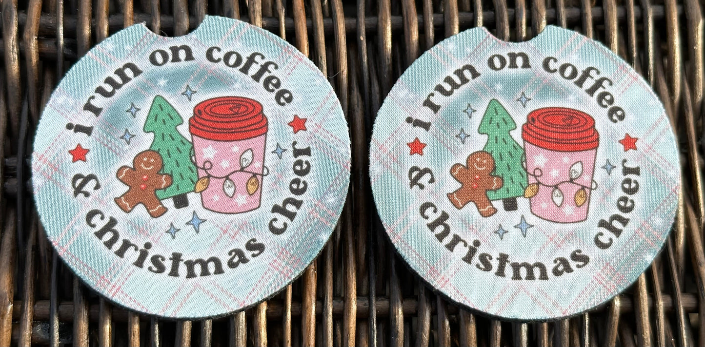 Coffee & Christmas Cheer Car Coasters