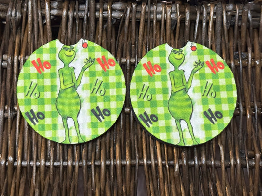 Green Guy Ho Ho Ho Car Coasters