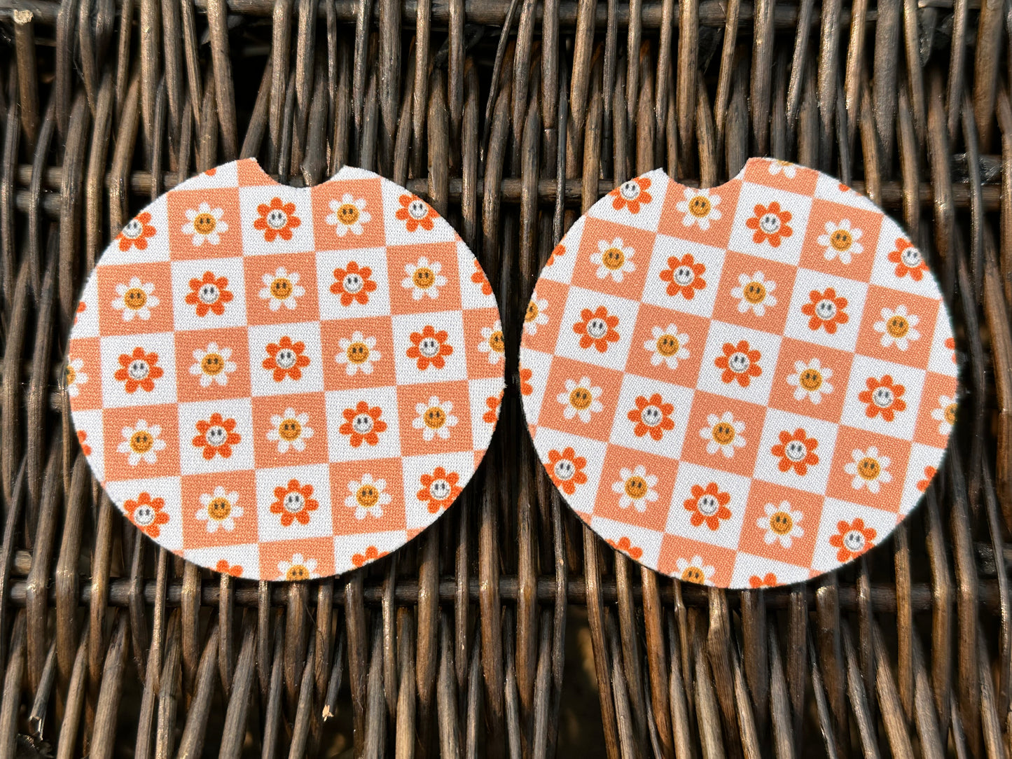 Retro Floral Car Coasters