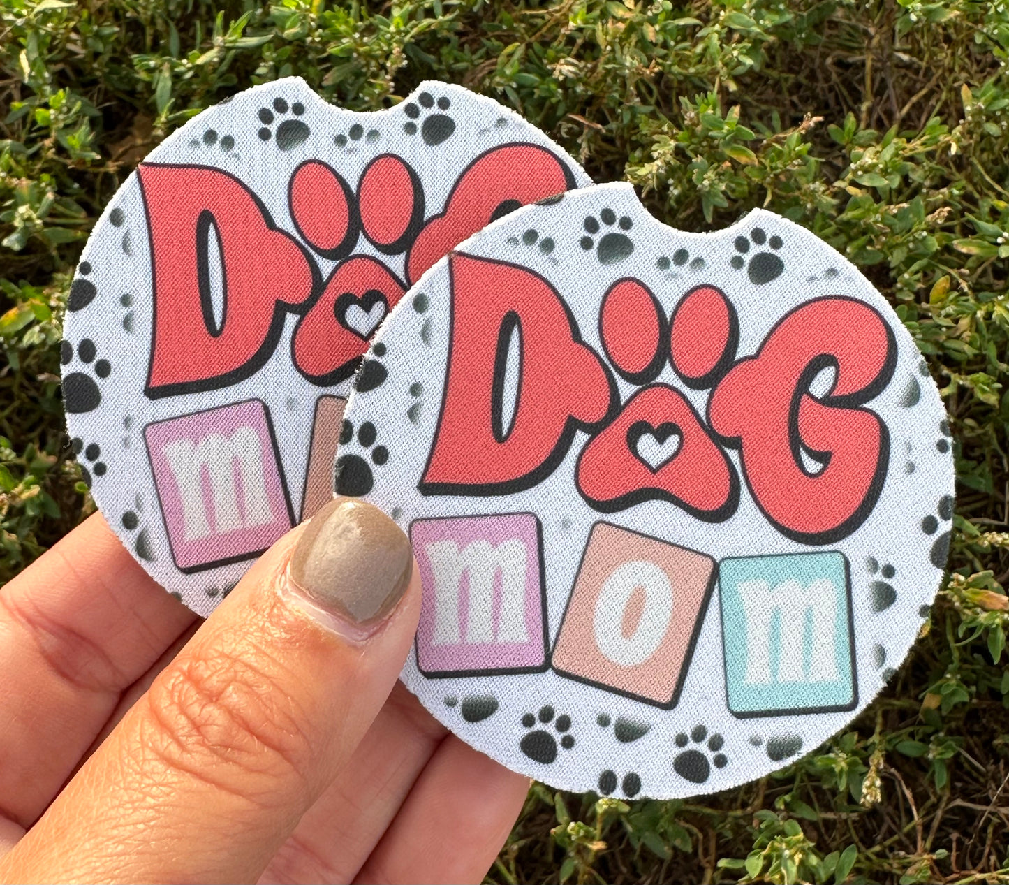 Dog Mom Car Coasters