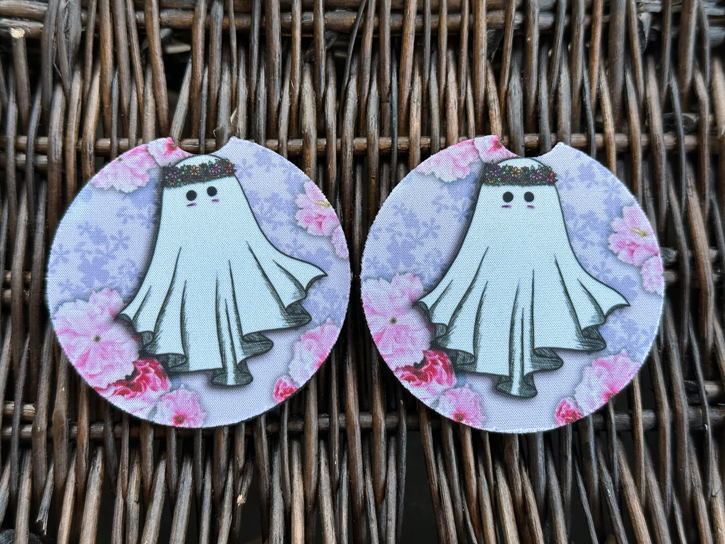 Floral Ghost Car Coasters