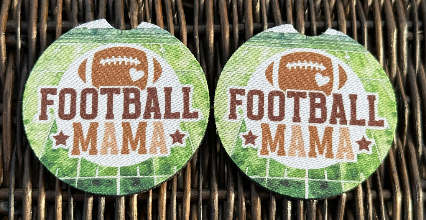 Football Mama Car Coasters