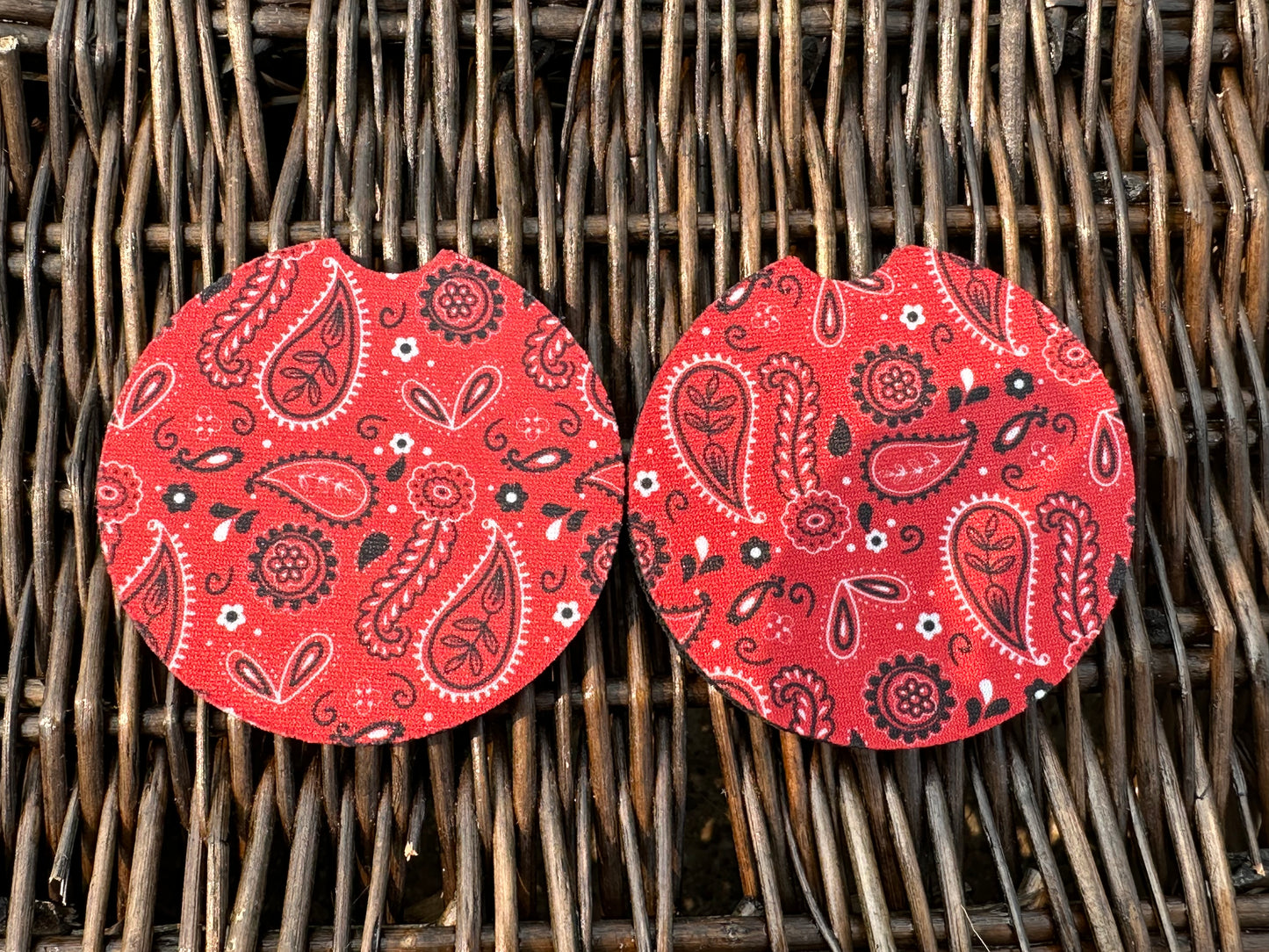 Red Bandana Car Coasters