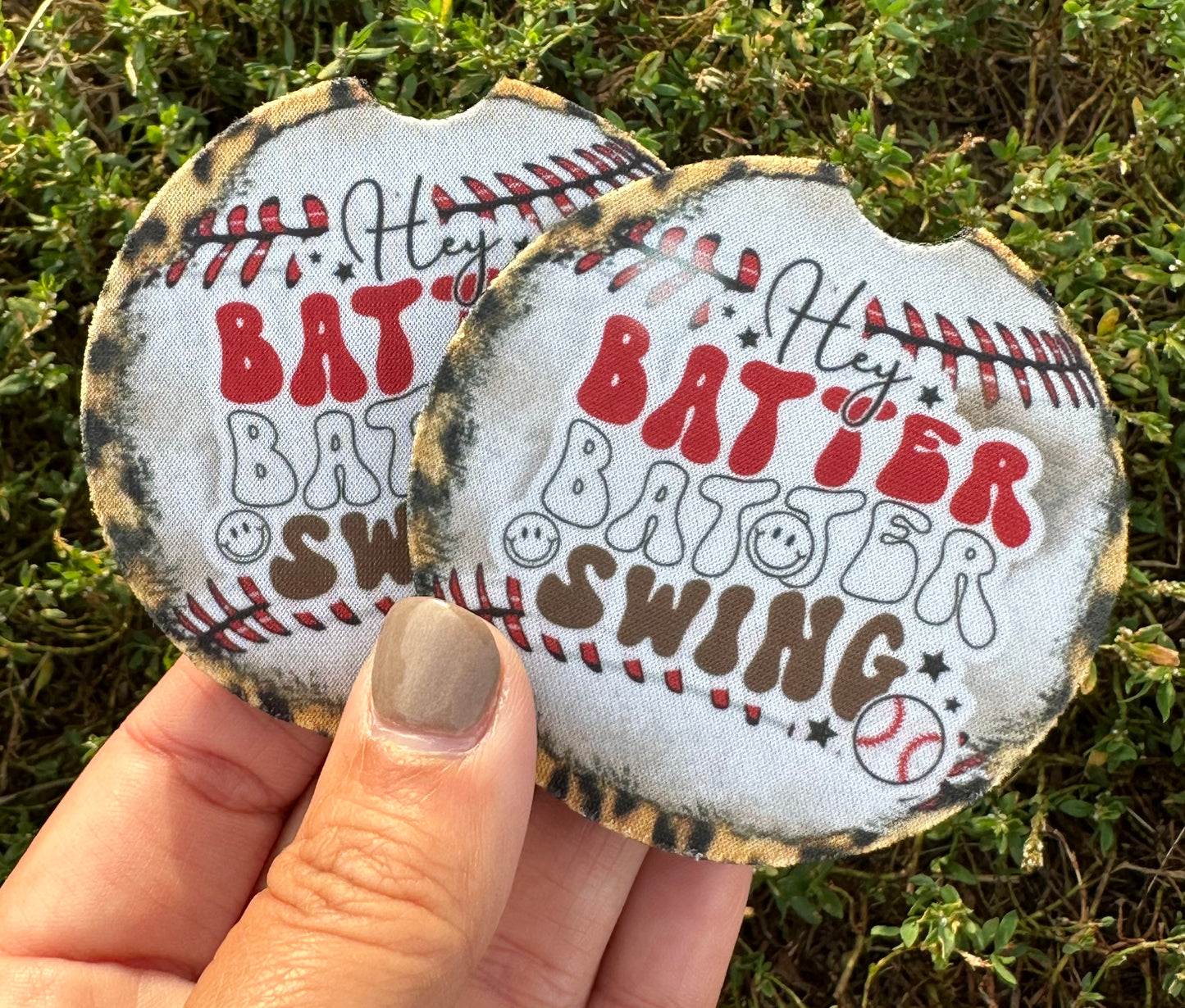 Hey Batter Batter Car Coasters
