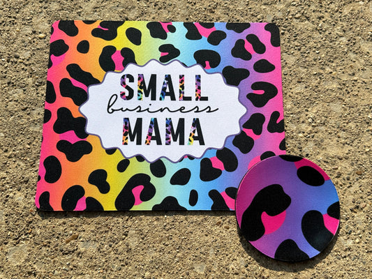 Small Business Mama Mouse Pad & Coaster Set