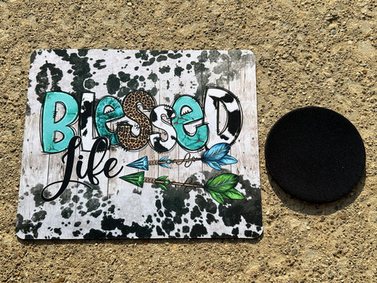 Blessed Life Mouse Pad & Coaster Set