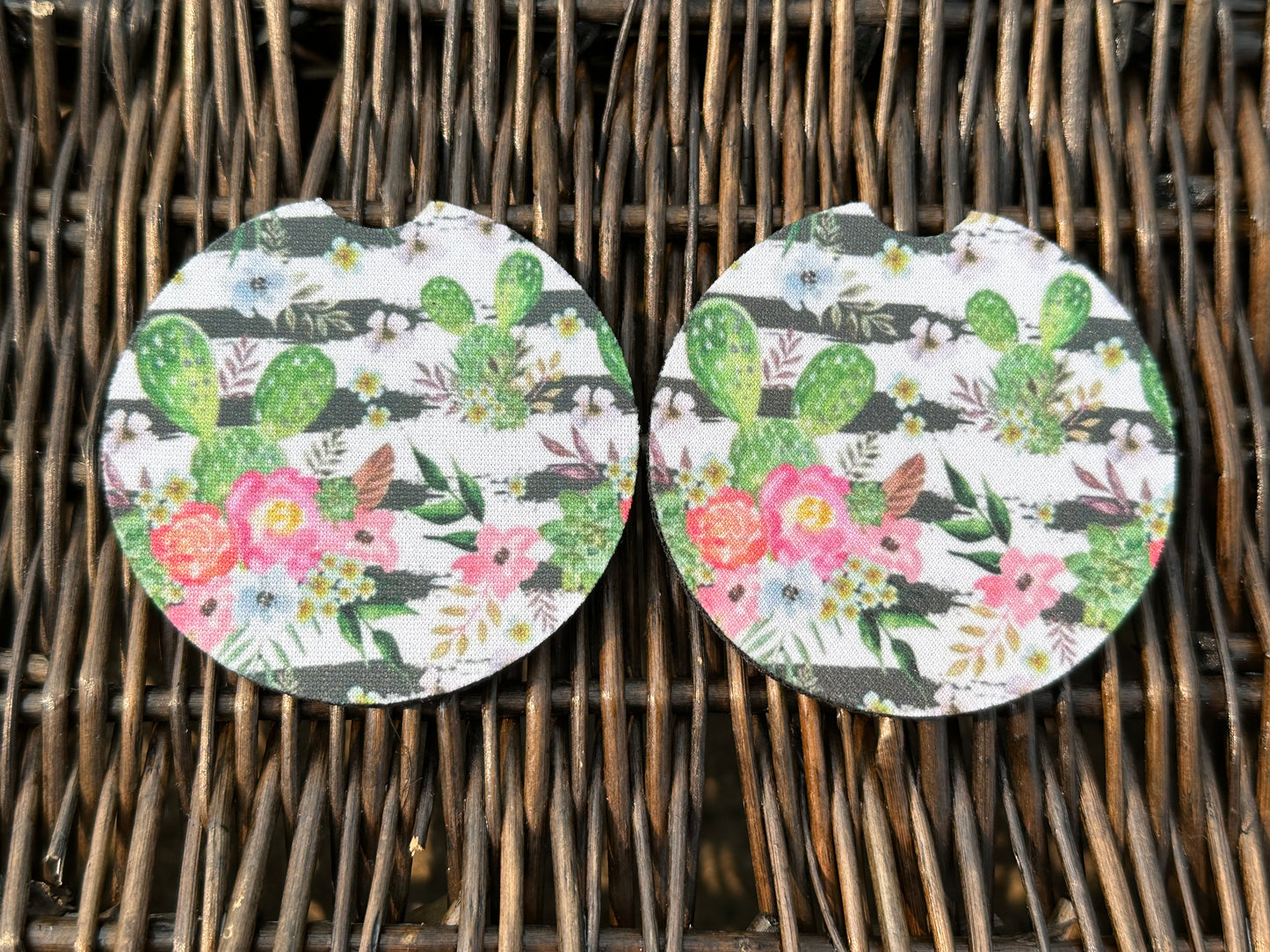 Serape Cactus Car Coasters