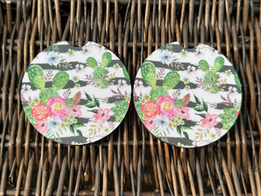 Serape Cactus Car Coasters