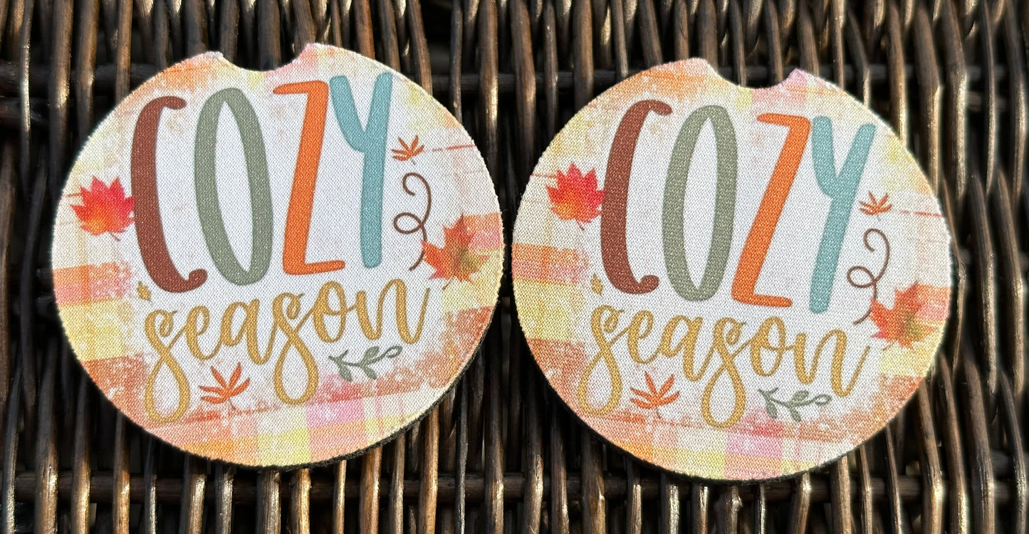 Cozy Season Car Coasters