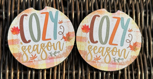 Cozy Season Car Coasters
