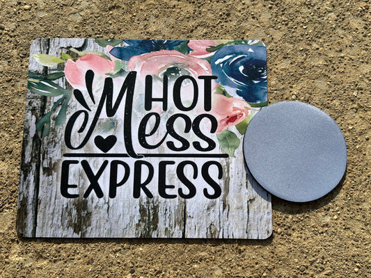 Hot Mess Express Mouse Pad & Coaster Set