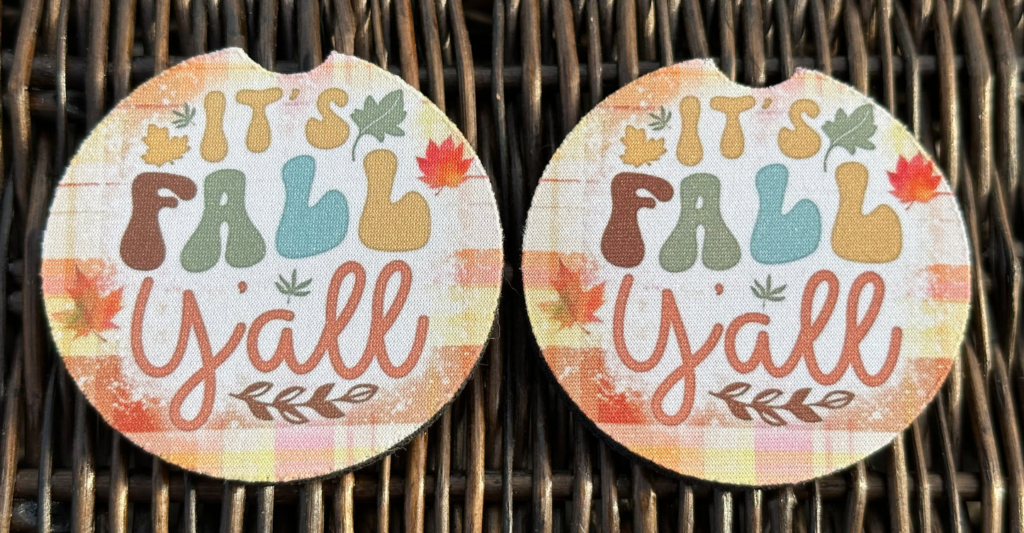 It’s Fall Y’all Car Coasters