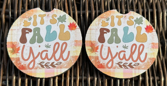 It’s Fall Y’all Car Coasters