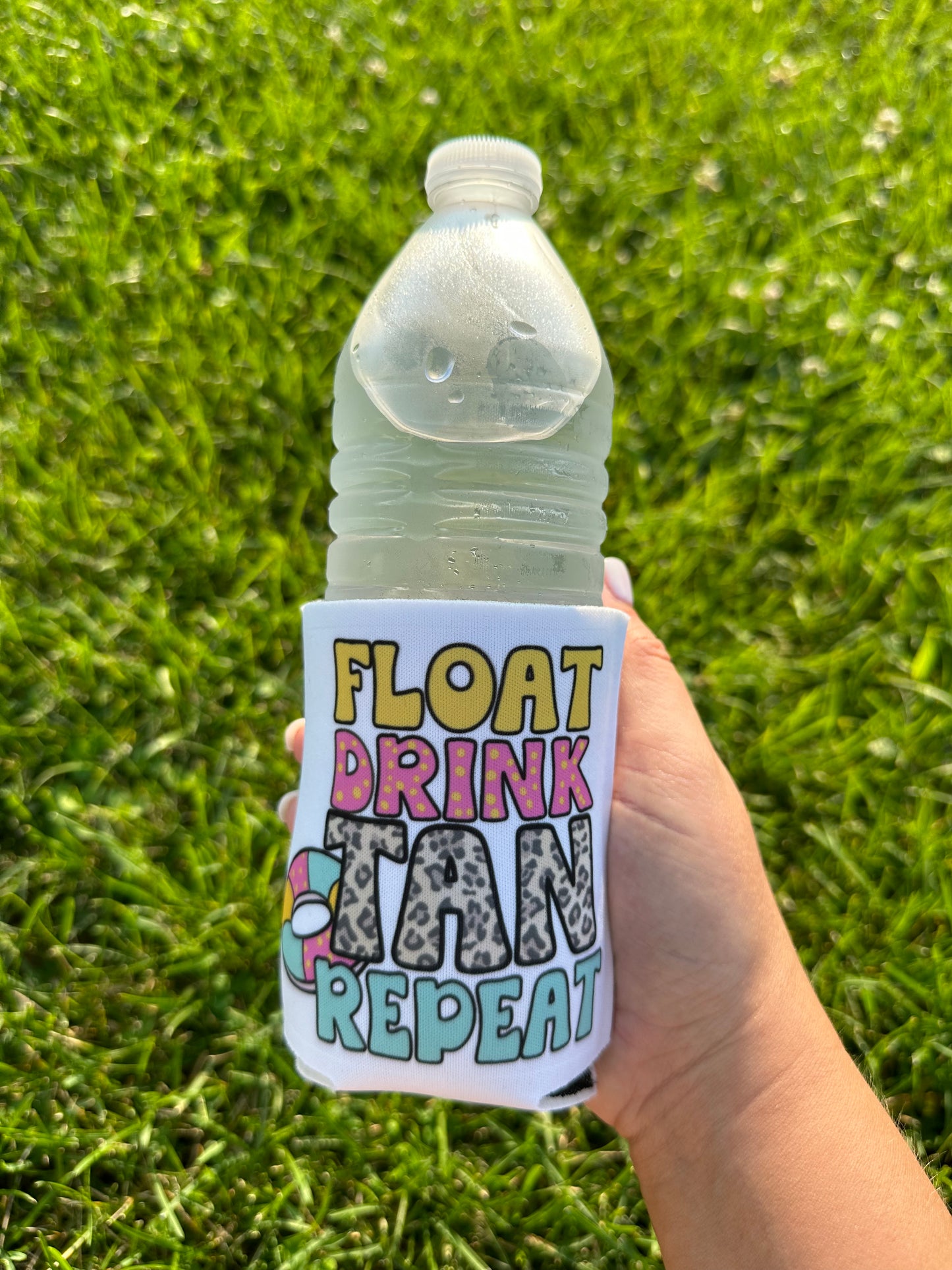 Float Drink Tan Repeat Koozie