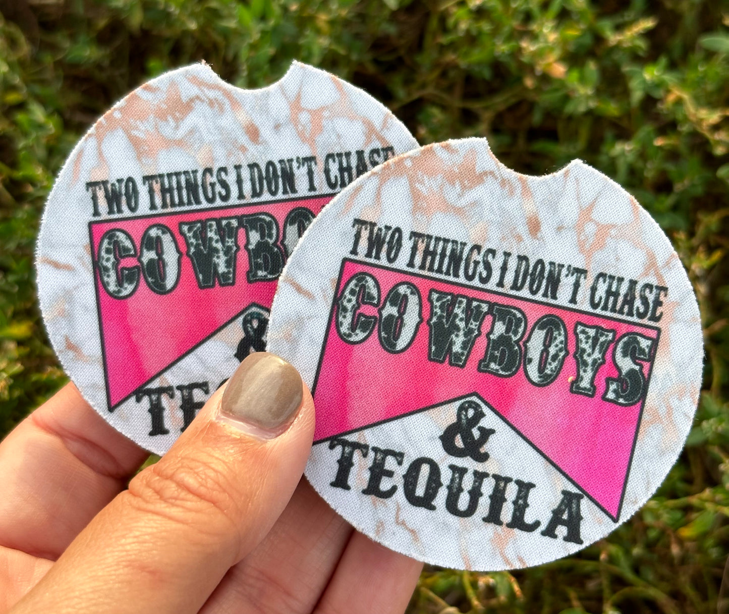 Cowboys & Tequila Car Coasters