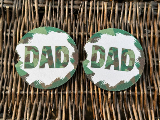 Camo Dad Car Coasters