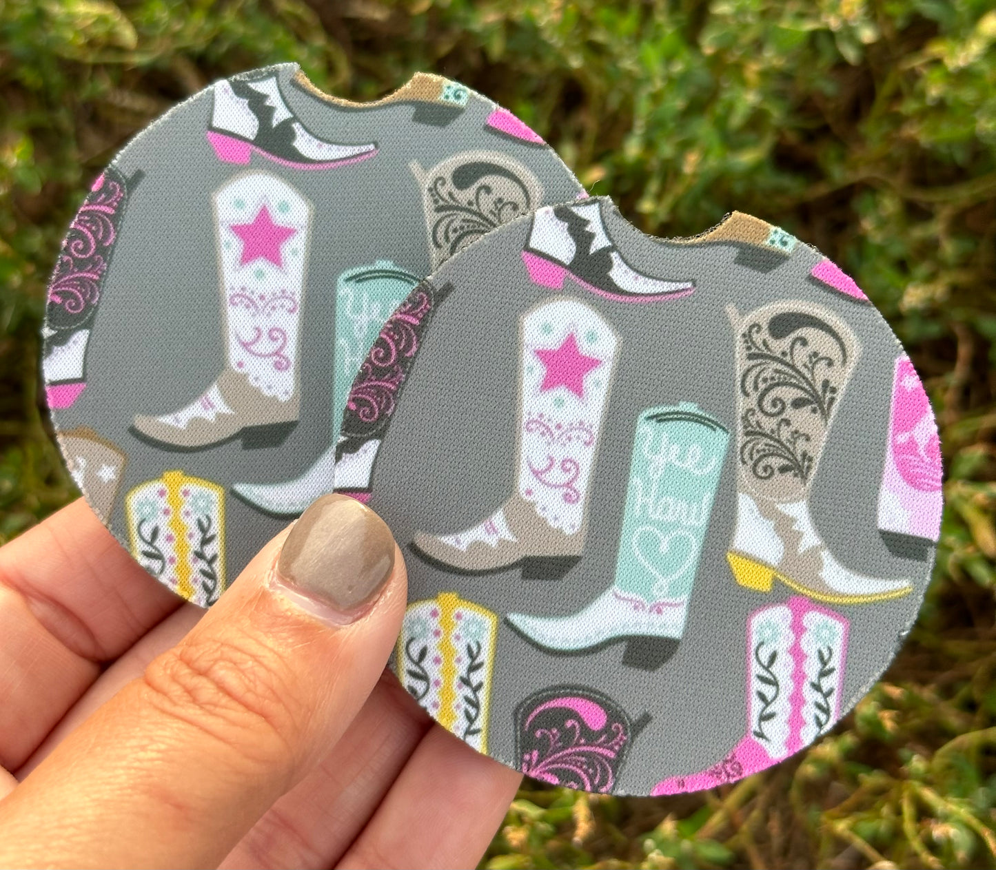 Cowgirl Boot Car Coasters
