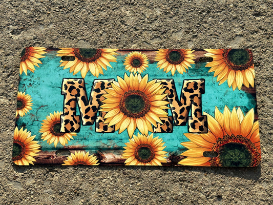 Sunflower Mom License Plate