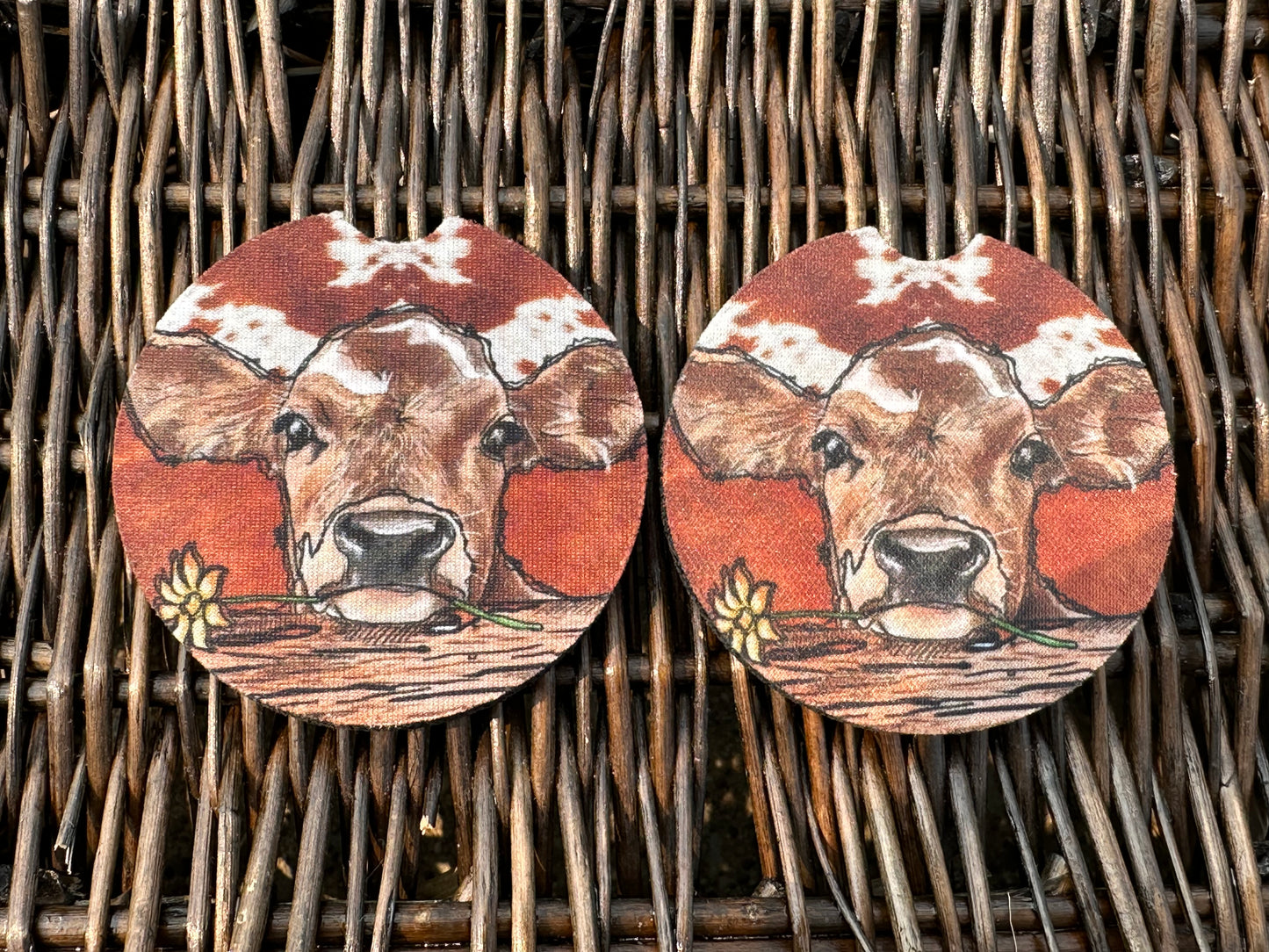 Brown Cow Car Coasters