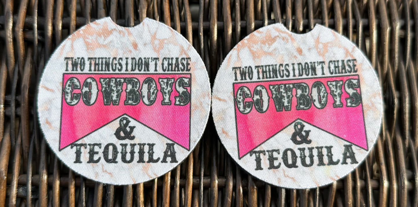 Cowboys & Tequila Car Coasters
