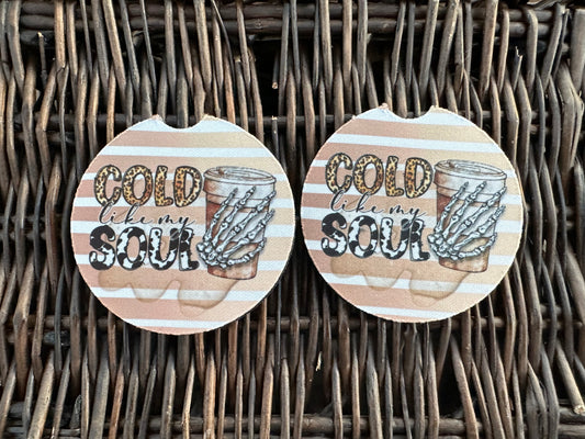 Cold Like My Soul Car Coasters