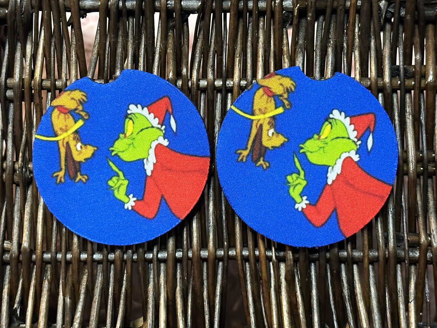 Green Guy (Blue) Car Coasters