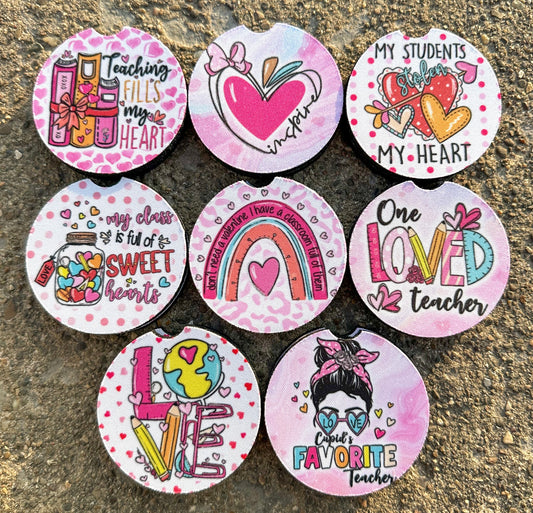 Teacher Valentine Car Coaster Bundle (8)