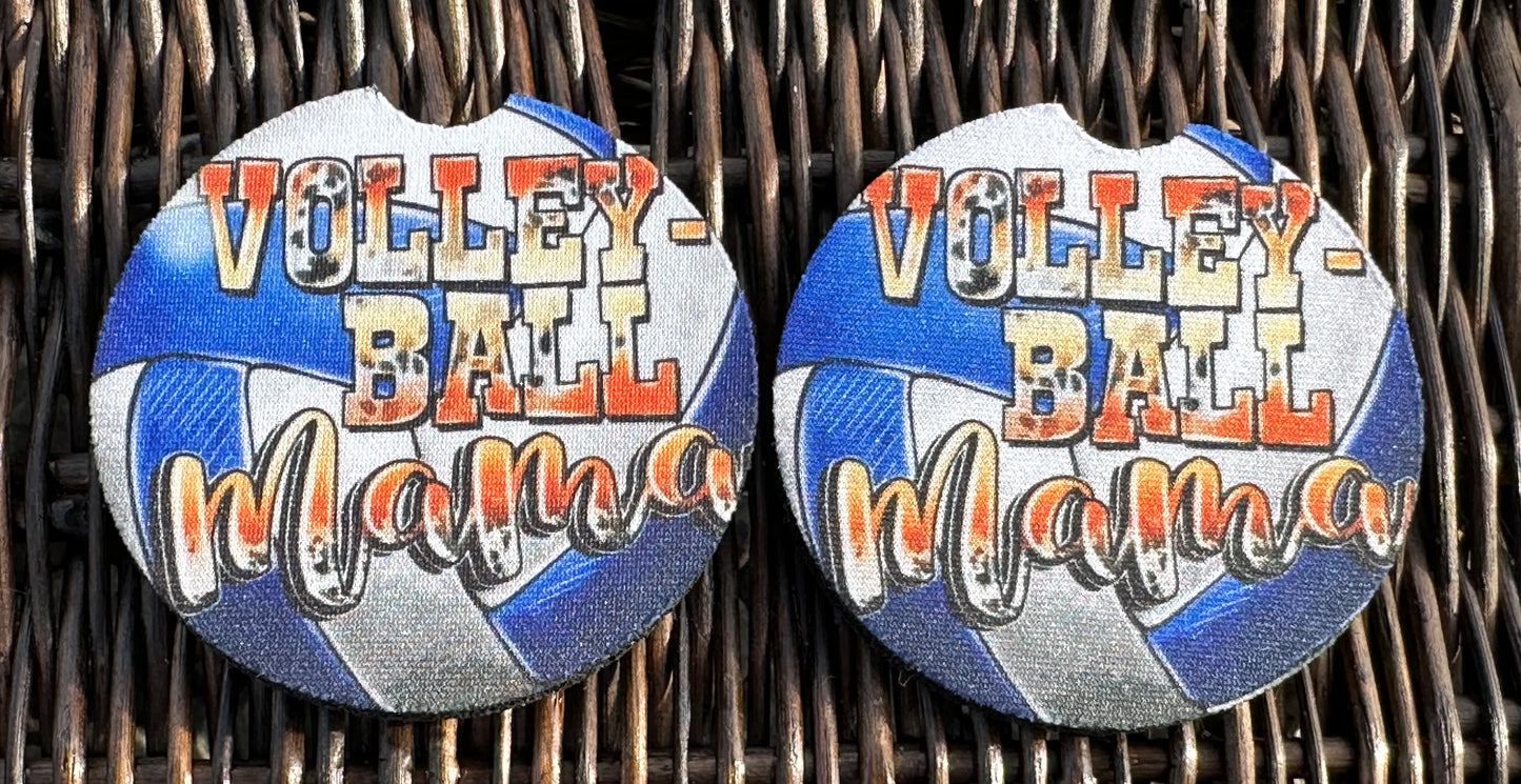 Volleyball Mama Car Coasters