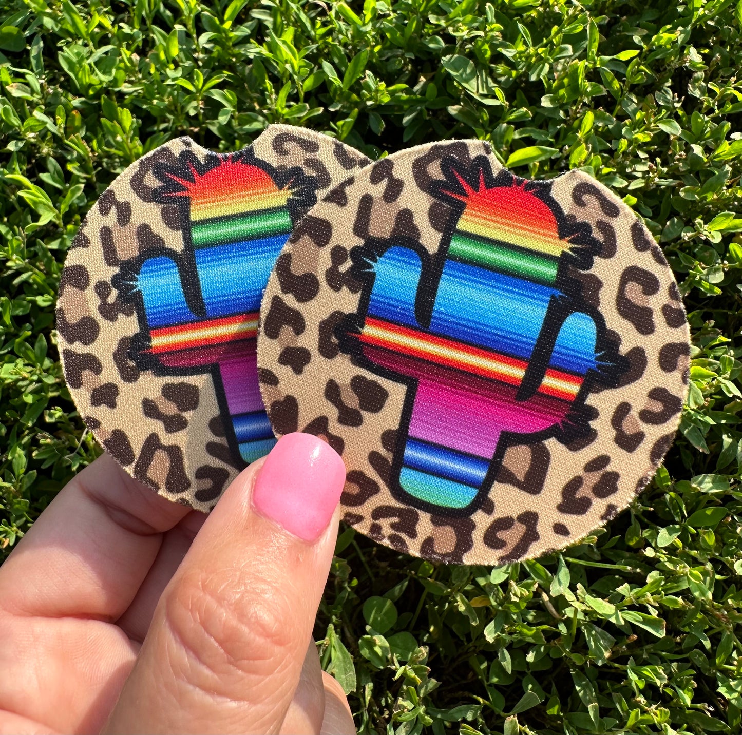 Serape Cactus Car Coasters