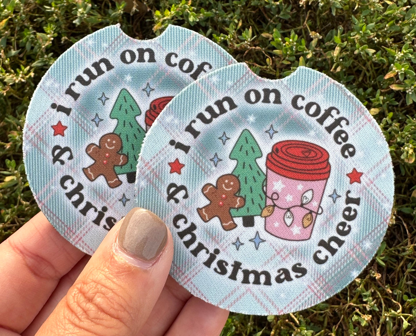 Coffee & Christmas Cheer Car Coasters