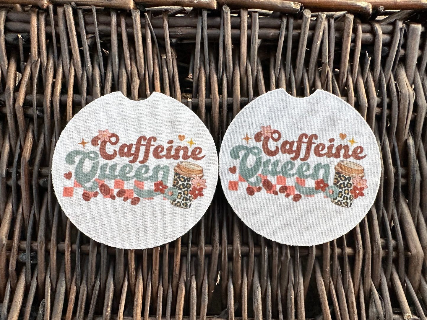 Caffeine Queen Car Coasters