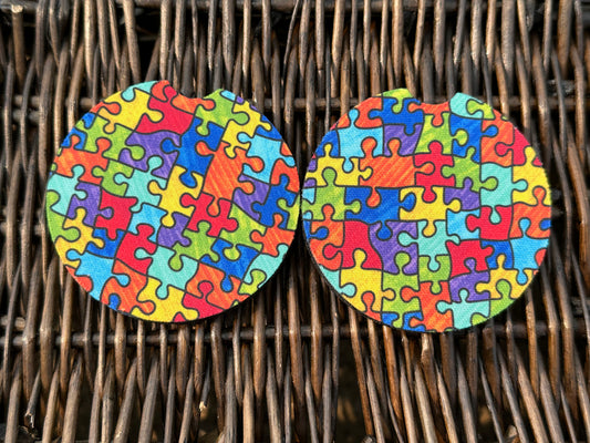 Puzzle Piece Car Coasters
