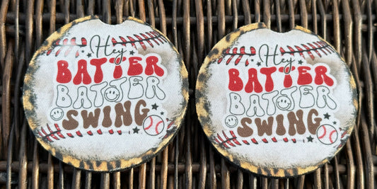 Hey Batter Batter Car Coasters
