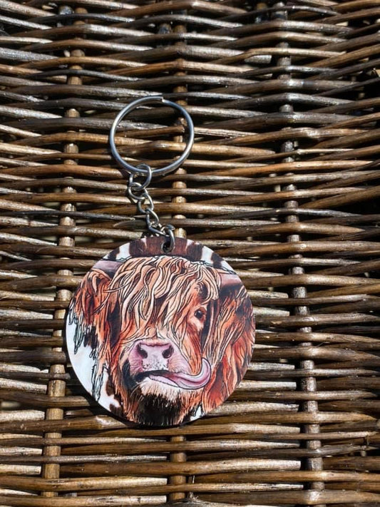 Highland Cow Keychain